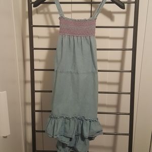 Chaps jean dress with crisscross back